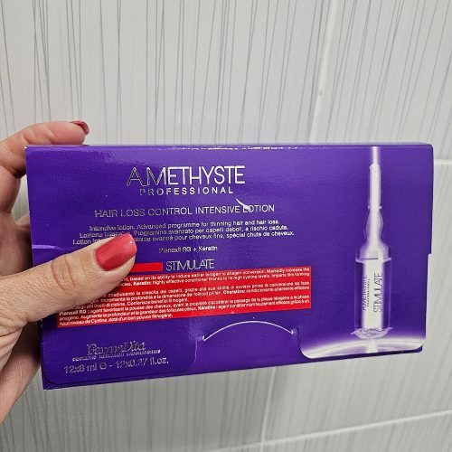 Tratament intensiv impotriva caderi parului,Farmavita Amethyste stimulate hair loss control, 12x8 ml photo review